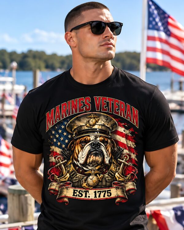 Marines Veteran Bulldog Tee