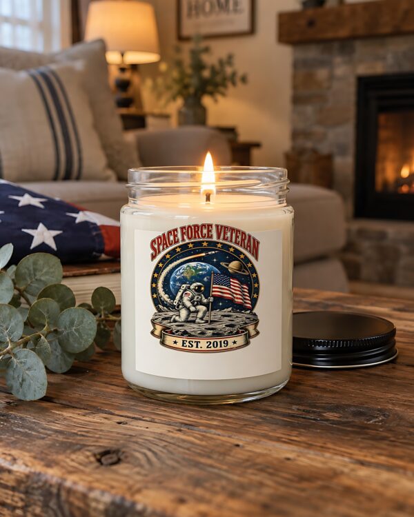 Space Force Veteran Moon Landing Soy Candle