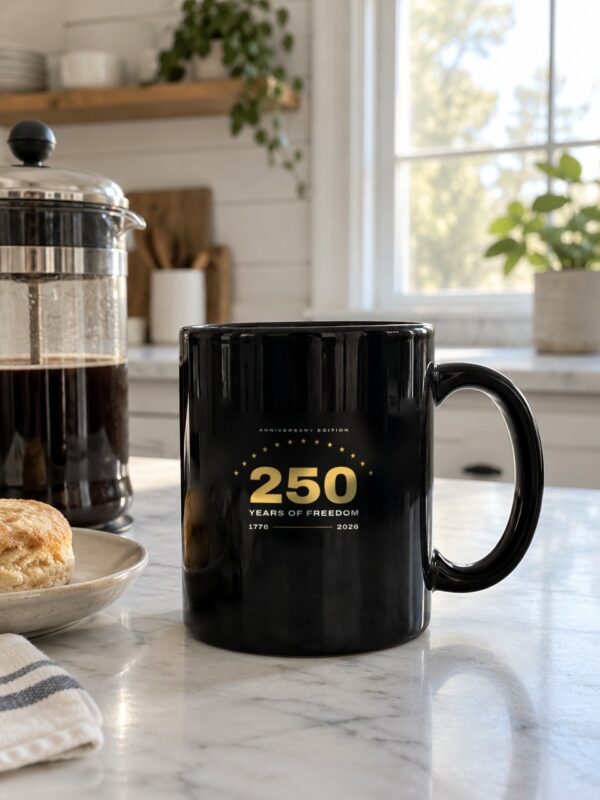 250 Years 1776-2026 Anniversary Edition Black Mug
