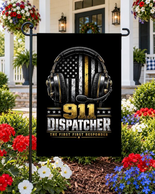 911 Dispatcher Garden Flag