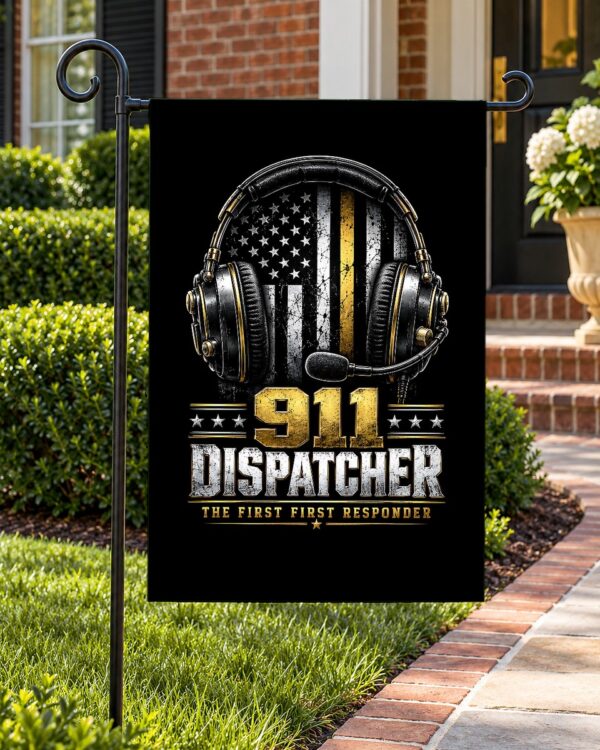911 Dispatcher Garden Flag