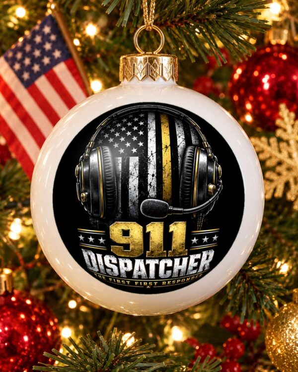 911 Dispatcher Globe Christmas Ornament