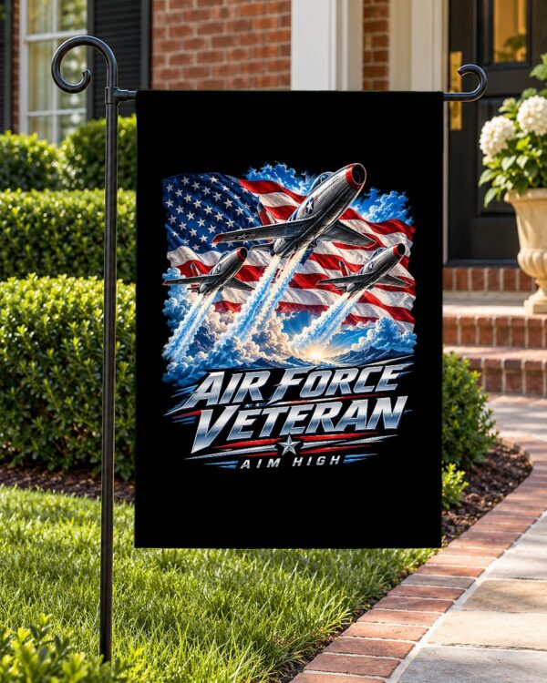 Air Force Veteran Aim High Garden Flag