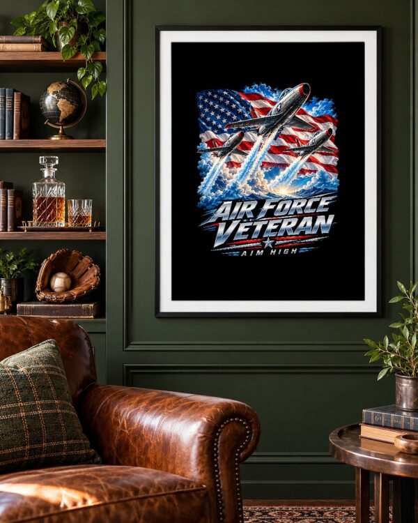 Air Force Veteran Aim High Poster