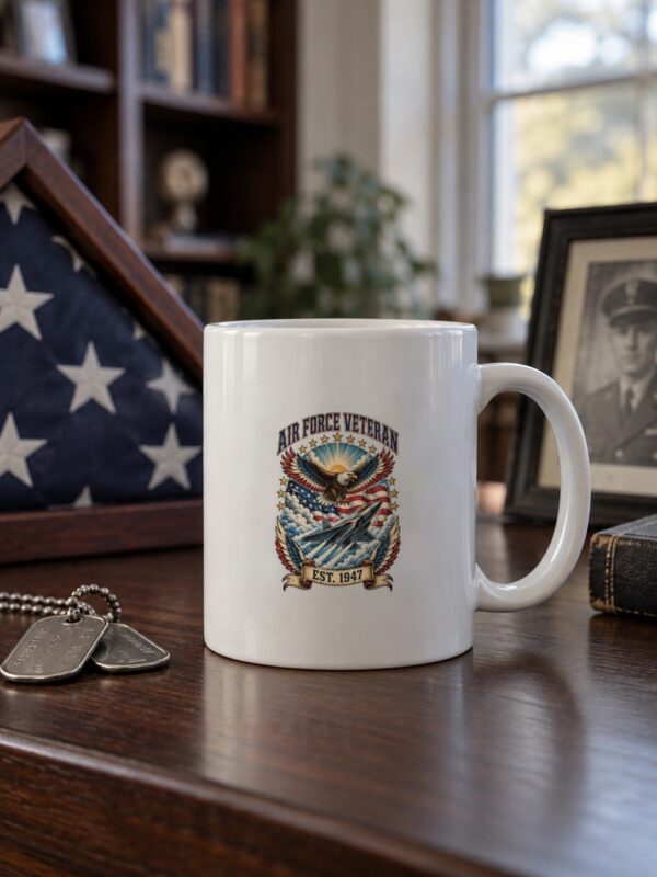 Air Force Veteran Eagle & Jet Mug