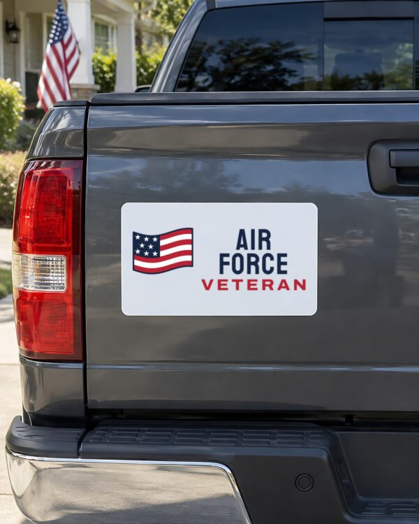 Air Force Veteran Flag Car Magnet