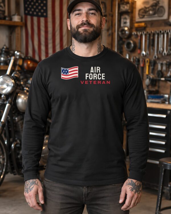 Air Force Veteran Flag Long Sleeve Tee