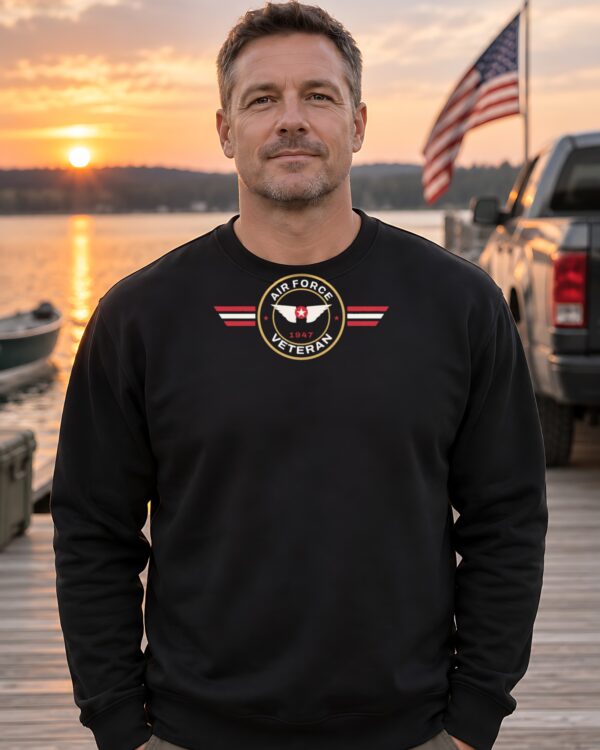 Air Force Veteran Patch Crewneck Sweatshirt