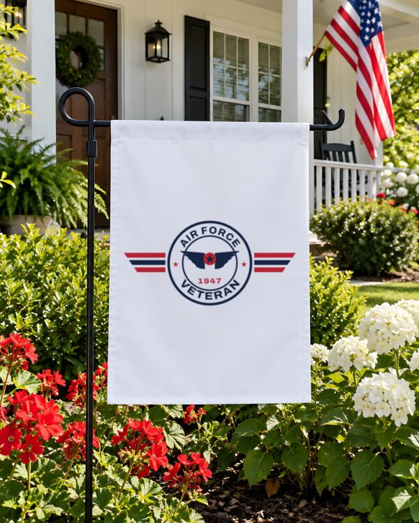 Air Force Veteran Patch Garden Flag