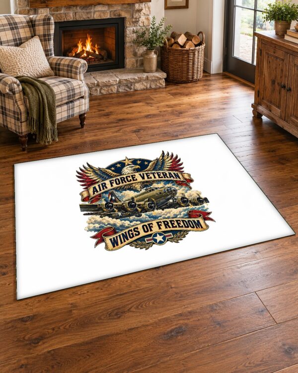 Air Force Veteran Wings of Freedom Area Rug