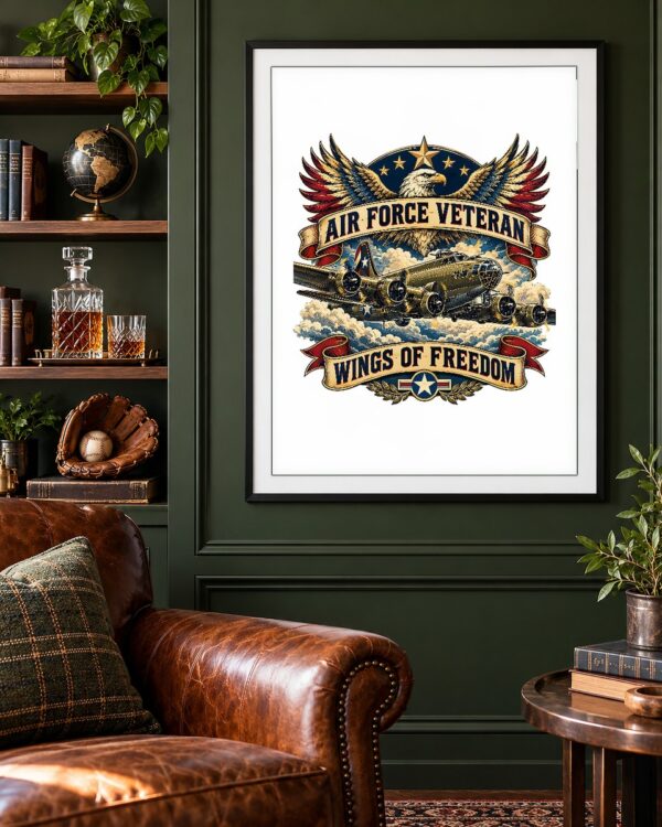 Air Force Veteran Wings of Freedom Poster