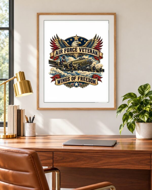Air Force Veteran Wings of Freedom Poster