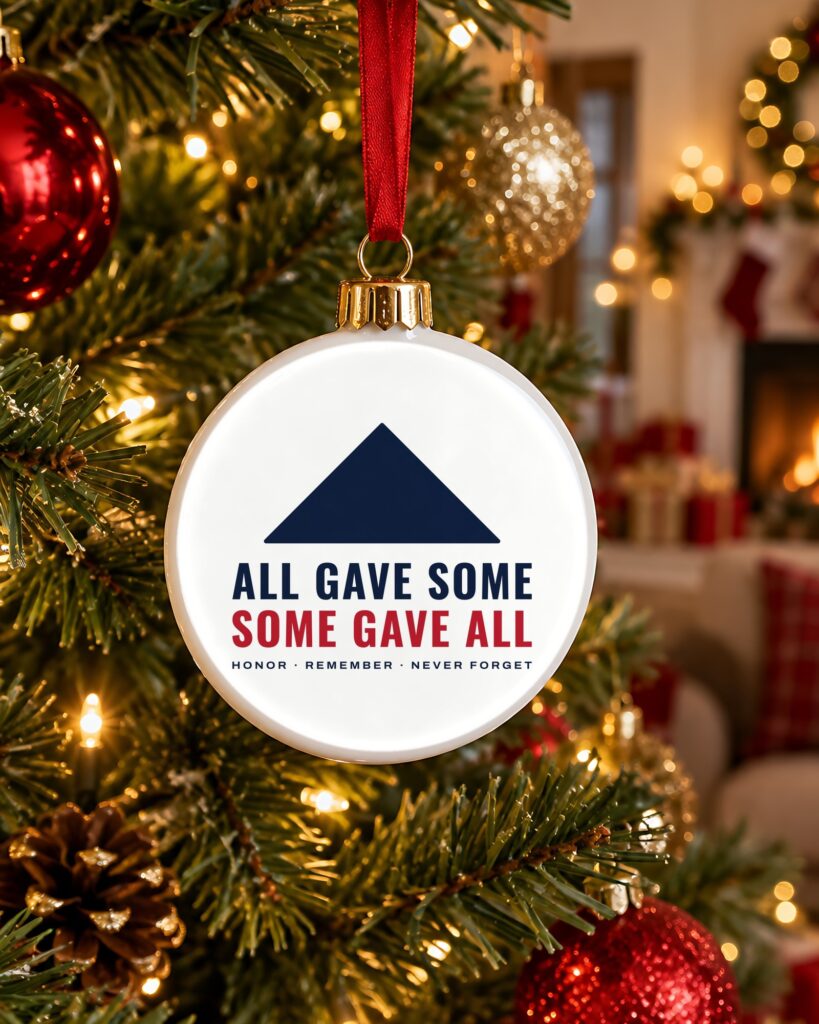 1776 Tees All Gave Some, Some Gave All Christmas Ornament in a real setting