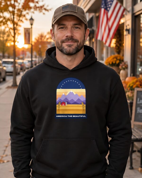 America the Beautiful Vintage Poster Hoodie