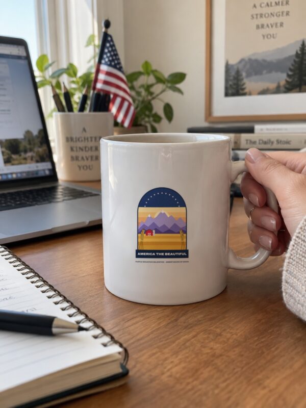 America the Beautiful Vintage Poster Mug