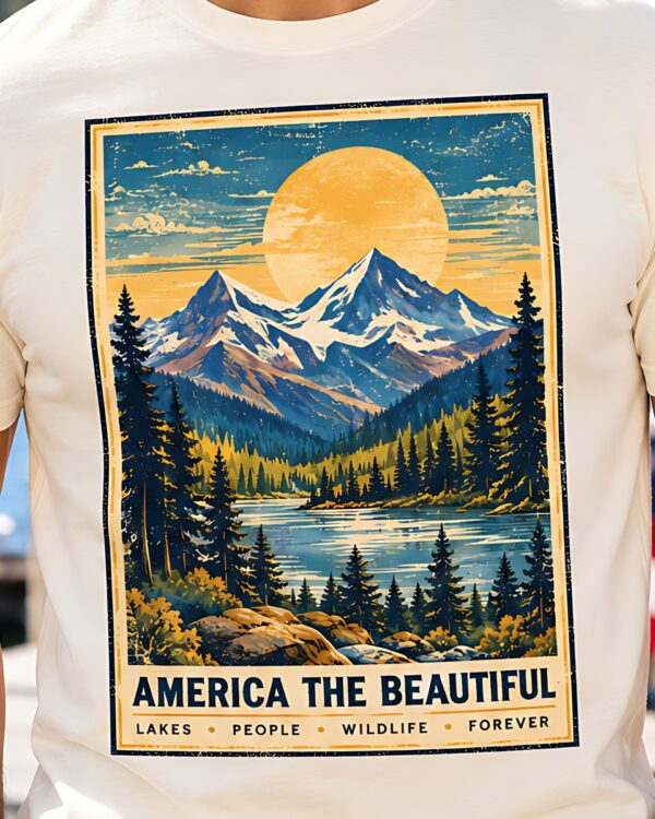 America the Beautiful Vintage Poster Tee