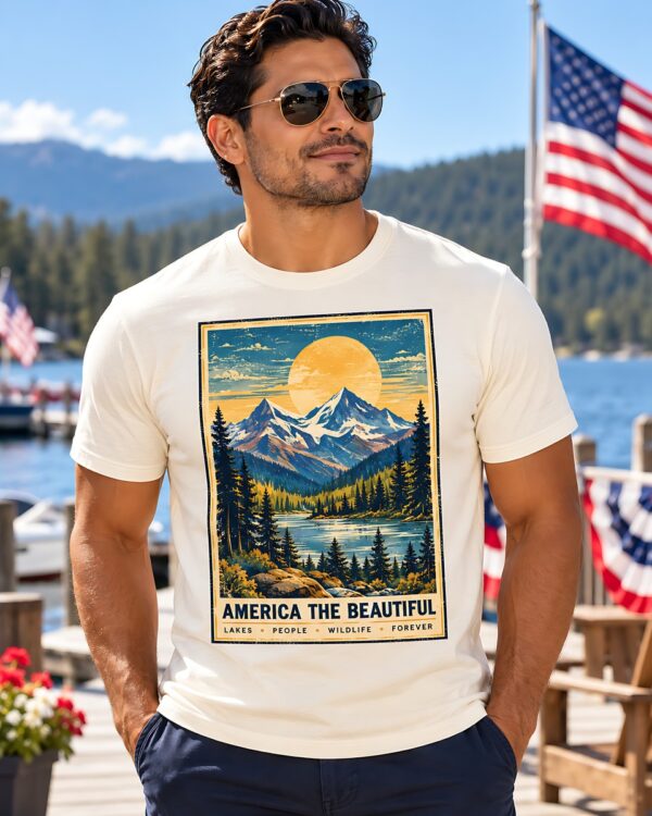 America the Beautiful Vintage Poster Tee