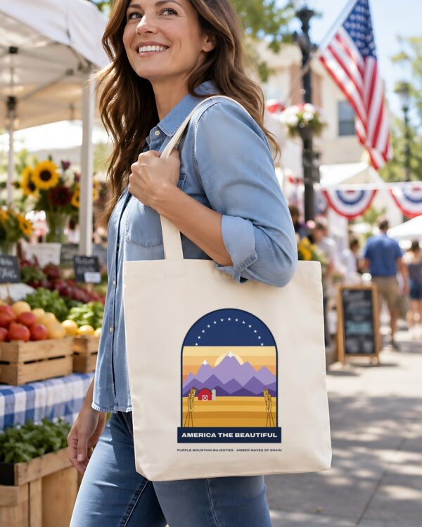 America the Beautiful Vintage Poster Tote Bag