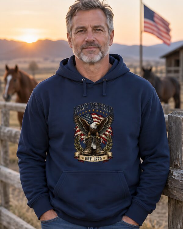 Army Veteran Eagle & Boots Hoodie