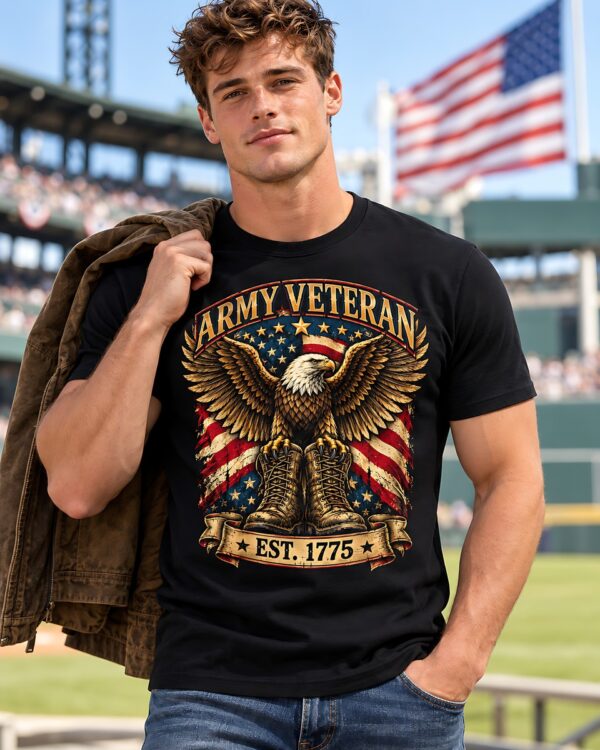 Army Veteran Eagle & Boots Tee