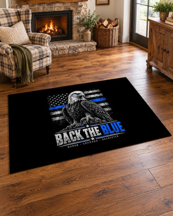 Back the Blue Area Rug