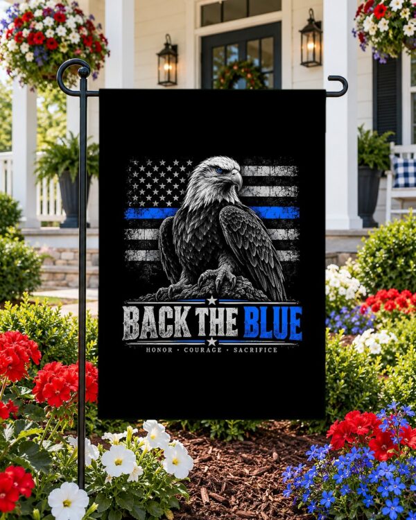 Back the Blue Garden Flag
