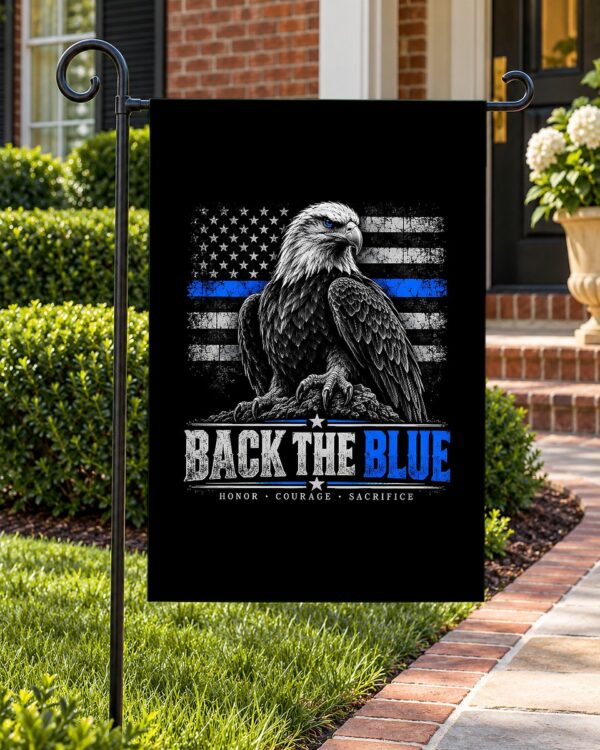 Back the Blue Garden Flag