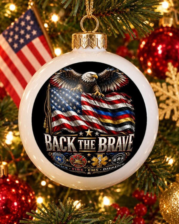 Back the Brave Globe Christmas Ornament
