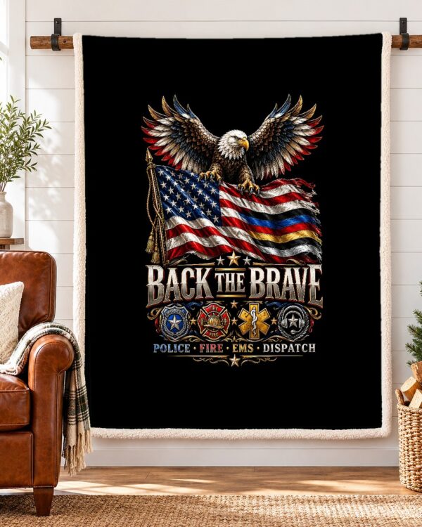 Back the Brave Sherpa Fleece Blanket