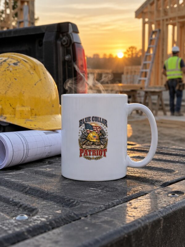 Blue Collar Patriot Hard Hat Mug