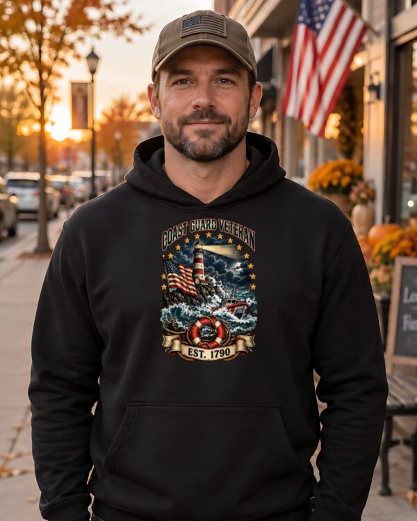 Coast Guard Veteran Lighthouse Hoodie