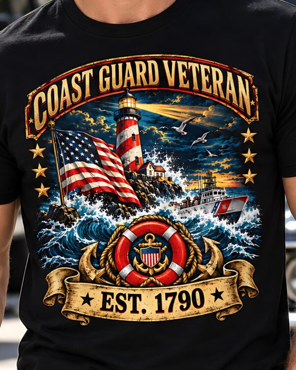 Coast Guard Veteran Lighthouse Tee