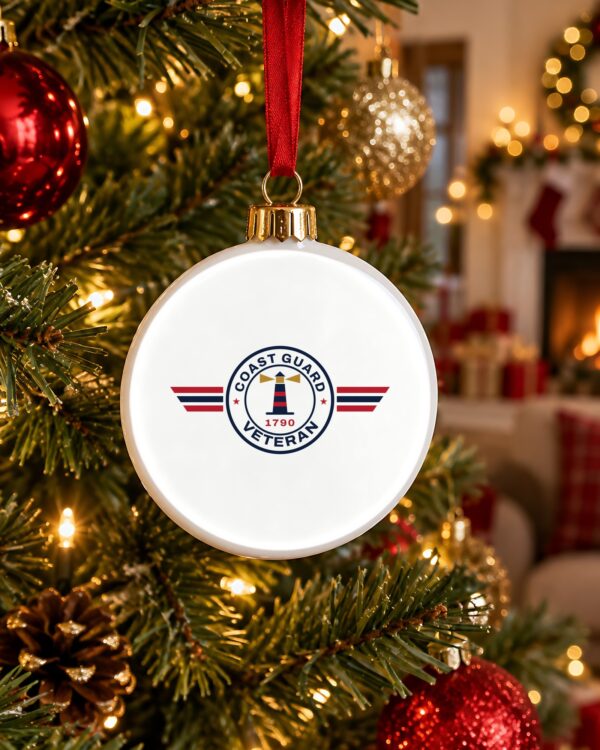 Coast Guard Veteran Patch Christmas Ornament