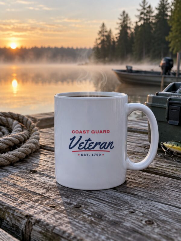 Coast Guard Veteran Script Mug
