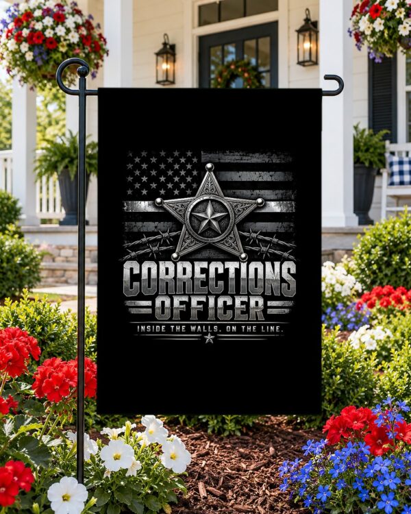Corrections Officer Garden Flag