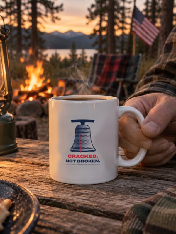 Cracked Not Broken Liberty Bell Mug