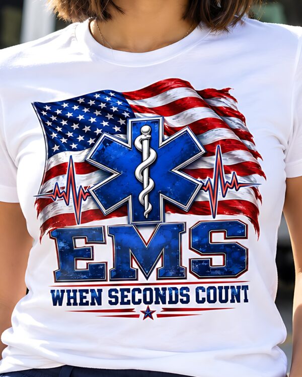 EMS When Seconds Count Star of Life Tee