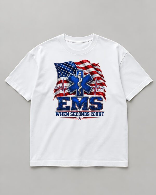 EMS When Seconds Count Star of Life Tee
