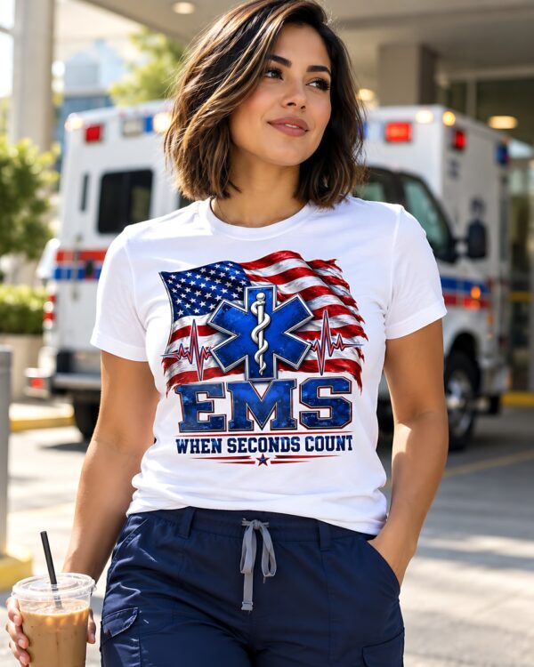 EMS When Seconds Count Star of Life Tee