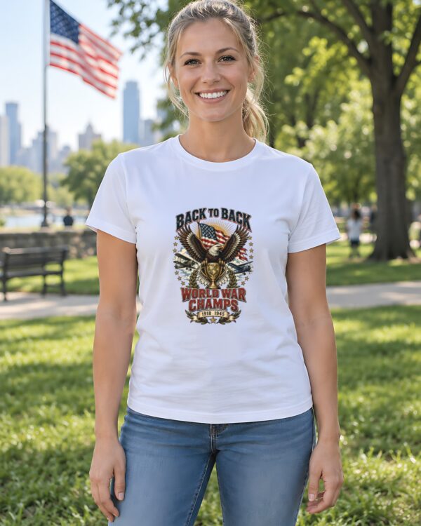 Back to Back World War Champs Women's Fitted Tee