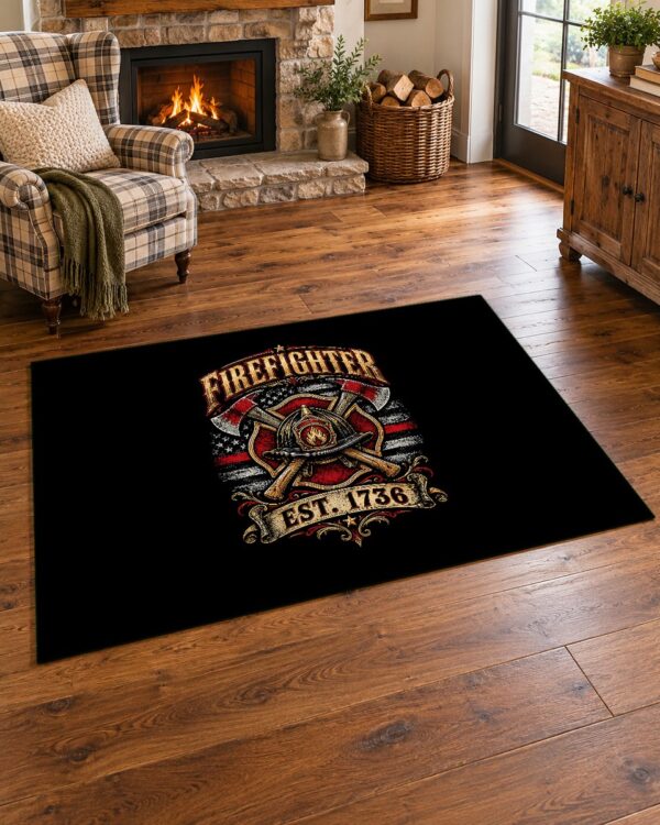 Firefighter Est. 1736 Area Rug