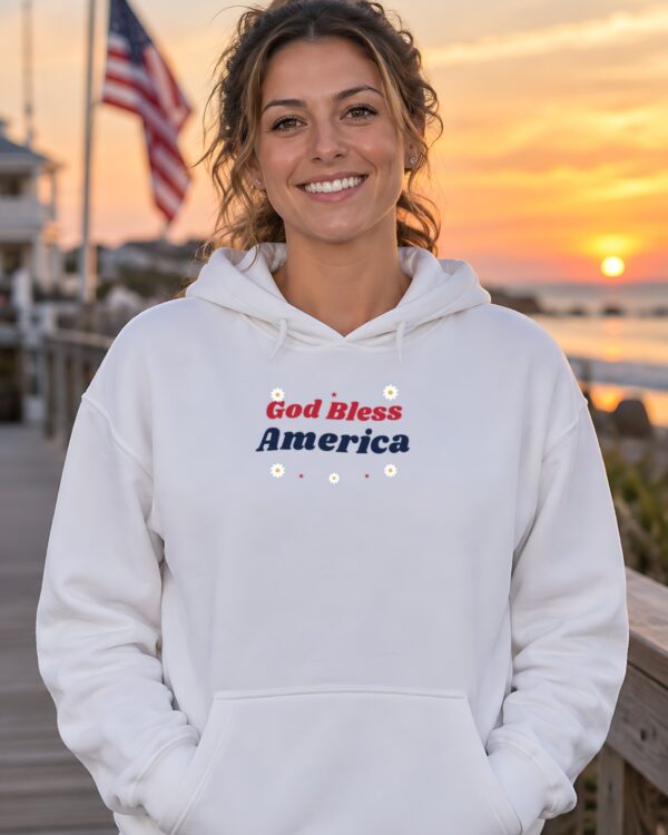 God Bless America Groovy Daisy Hoodie