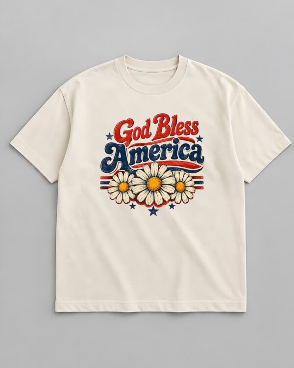 God Bless America Groovy Daisy Tee