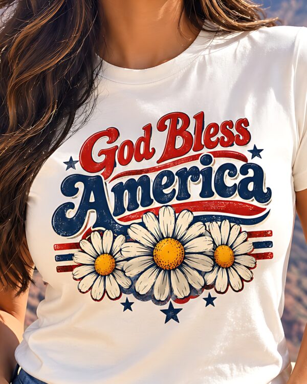 God Bless America Groovy Daisy Tee
