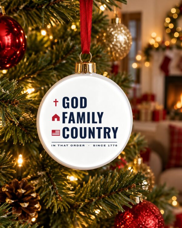 God Family Country Christmas Ornament