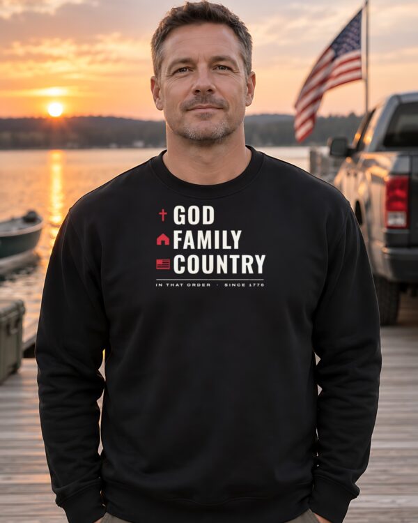 God Family Country Crewneck Sweatshirt