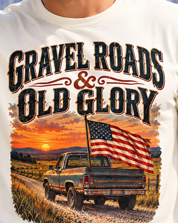 Gravel Roads & Old Glory Tee