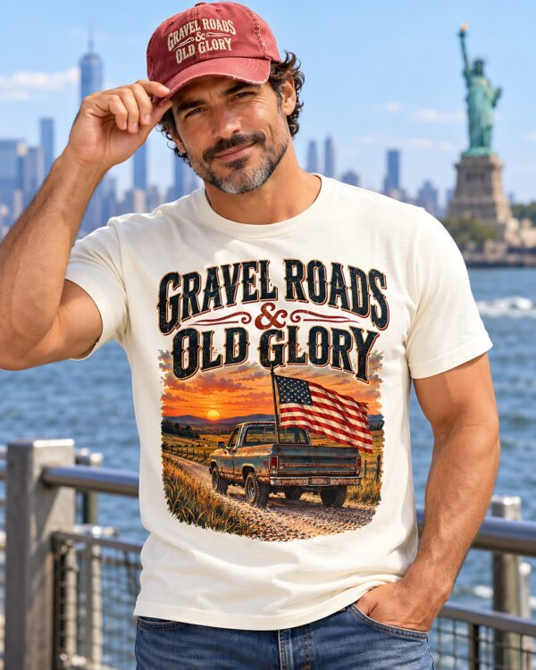 Gravel Roads & Old Glory Tee