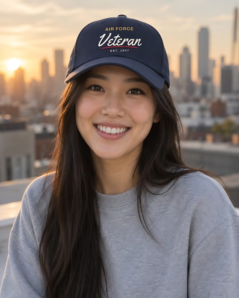 Air Force Veteran Script Dad Hat