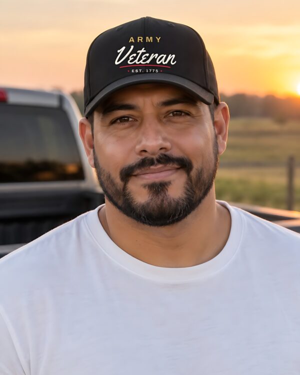 Army Veteran Script Dad Hat